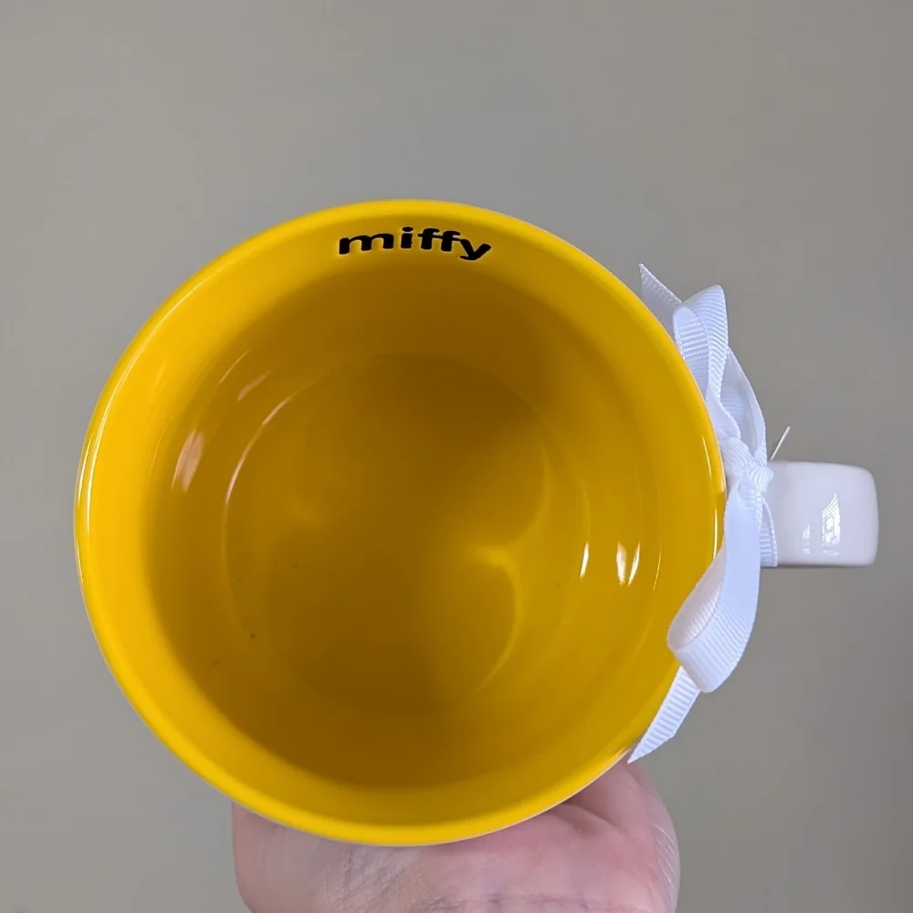 Miffy x Magenta Spring Miffy Mug with Wraparound Design, Sunny Yellow Interior💛 - Picture 4 of 6